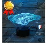 Lampe à poser - TD® - Veilleuse 3D Led Illusion Voiture - 7 Couleurs - Rechargeable USB - Design Contemporain