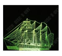 Lampe à Poser - TD® - Veilleuse 3D Rétro Antique - 7 Couleurs Changeantes - USB Rechargeable - Effet Illusion 3D