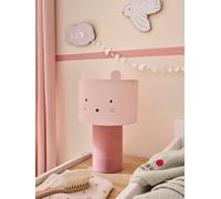 Lampe à poser tête d'animal et pied en velours rose TU