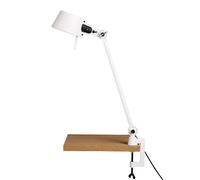 Lampe à Poser Tonone Bolt à Un Bras avec Pince, Blanc Pur