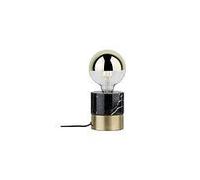Lampe À Poser Vala - 20w - E27 - Sans Ampoule - Dimmable - Marbre Noir/Laiton Noir