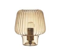 Home Deco Factory – Lampe à poser LA0014 – Verre fumé, marron, port USB