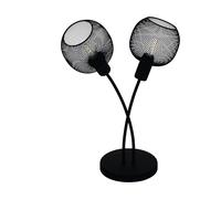 Lampe à poser W1 E14 2X40W en acier noir 305x195x405mm
