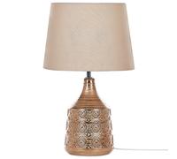 Lampe À Poser Wari Céramique Marron Doré Marron