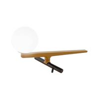 Artemide Lampe de table Yanzi – Laiton, verre soufflé et acier