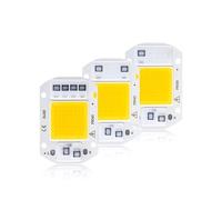 Lampe à puce LED, Projecteur LED COB AC 220 V 110 V 20/30/50 W, 3 à 9 pièces, blanc froid/chaud, à monter soi-même(Cold White 110v,30W 3pc)