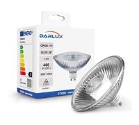 Lampe à réflecteur LED QPAR111 GU10 4 W jusqu'à 6,5 W blanc chaud avec corps en verre et intensité variable (1, 6,5 W)