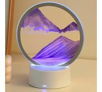 Lampe à sable Sunwuun à faire tourner avec lumière LED, image de sable, Sandscape - l'art du sable en eaux profondes, art du sable en mouvement, lampe de table 3D avec art du sable mobile, peinture de