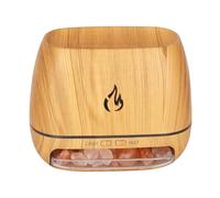 Lampe à sel diffuseur d'huiles essentielles - Diffuseur d'aromathérapie ultrasonique décoratif, humidificateur à roche salée à effet de flamme 3 en 1 | Couleurs étonnantes changeant le diffuseur frais
