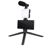 Lampe à selfie avec support pour trépied - Lumière à selfie pour téléphone portable - Support de trépied pour téléphone portable - Lampe à selfie LED intégrée - Support multifonction pour trépied