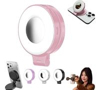 Lampe à Selfie magnétique 3 en 1 pour téléphone Portable, Anneau Lumineux LED 360° avec Miroir, luminosité réglable sur 3 Niveaux, idéale pour Les retouches, Les Selfies et Les vidéos