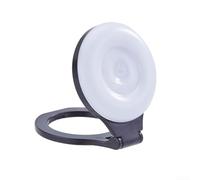 Lampe à selfie magnétique compacte avec 3 niveaux de luminosité réglables, température de couleur de 3000 K à 6000 K, rechargeable et légère pour une utilisation mobile (noir)