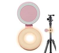 Lampe à selfie magnétique pour téléphone, lampe portable magnétique, anneau lumineux réglable à 360° avec miroir, accessoire rechargeable à clipser pour maquillage, appels vidéo, vlogging, voyage