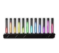 Lampe à spectre de prise de son, lumière LED rythme musical avec 12 tubes Nixie, 16 millions de couleurs, 10 modes d'effets d'éclairage, entrée USB pour studio, salle de jeux