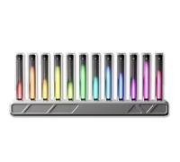 Lampe à spectre de prise de son, lumière LED rythme musical avec 12 tubes Nixie, 16 millions de couleurs, 10 modes d'effets d'éclairage, entrée USB pour studio, salle de jeux