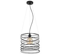 Lampe à suspendre à intensité variable avec télécommande LED Lampe à suspendre noire Lampe de salle à manger Lampe de table, changement de couleur RGB, métal en spirale , 8,5W 806lm blanc chaud, DxH 3