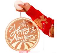 Lampe à suspendre à LED économe en énergie avec disque rond 3D en acrylique, parfaite pour fenêtre et porte (blanc chaud)