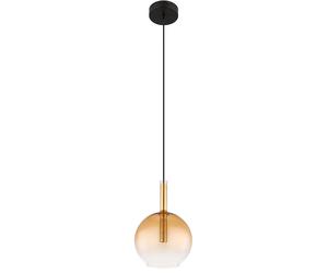 Lampe à suspendre Lampe à suspendre Lampe de salle à manger Boule en verre laiton, métal, 1x douille G9, DxH 18x120cm