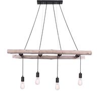 Luminaire suspendu vintage échelle en bois suspension lampe plafonniers salon éclairage Globo 15348-4