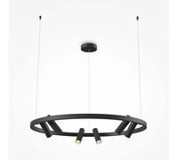 Lampe à suspendre Lampe de salon noire réglable en hauteur LED H 120 cm