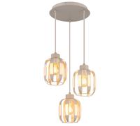 Lampe à suspendre Lampe de salon réglable en hauteur Blanc Métal Ø 38 cm