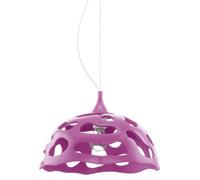 Lampe à suspendre Lampe de table à manger pourpre Salon Lampe de cuisine, métal, 1x douille E27, DxH 38x110 cm