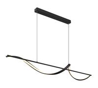 Lampe à suspendre Lampe LED de salon suspendue Suspension réglable en hauteur, aluminium métal silicone, 1x LED 24W 1000lm, LxlxH 120x20x150 cm