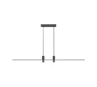 Lampe à suspendre Lampe LED de salon suspendue Suspension réglable en hauteur, aluminium noir, 1x LED 19W 2160lm, LxH 80x115 cm