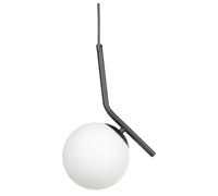 Lampe à Suspendre Noire en Verre et Métal Préassemblé Rond Design Moderne Wapiti