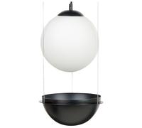 Lampe à Suspendre Noire en Verre et Métal Rond à Assembler Design Moderne Tobins