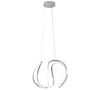 Lampe à suspendre Plafonnier courbé Lampe de salon, intensité lumineuse variable Métal blanc, 1xLED 23 watts 1840 lumens 2700 kelvins, LxH 35x150 cm