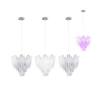 Lampe à suspendre Salon Lampe de table à manger Suspension en verre, choix des ampoules, DxH 39x110 cm