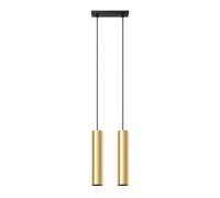 Suspension Acier Éclat Doré GU10 2 Lagos
