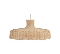 Lampe à Suspendre Tissée Main en Rotin Naturel Façon Osier Abat-Jour Large Tamar
