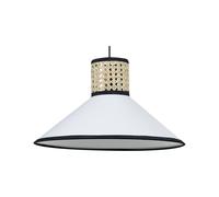 Lampe Suspension Mantua Rotin Blanc Blanc