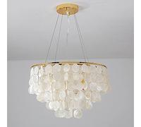 - Lampe à suspension à carillon éolien E14 5 lampes rondes en métal plaqué plafonnier salle à manger salon chambre décoration lanterne suspendue luminaires d'intérieur réglables, lampe à