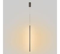 Lampe à suspension à long tube de chevet avec abat-jour en acrylique Lumières d'ambiance Noir Moulage sous pression en aluminium Éclairage linéaire suspendu Salon Fond Décoration murale Lampes à suspe