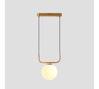 Lampe à Suspension Boule de Verre Moderne Suspension LED Simple Décoration en Métal Lampe Suspendue Chambre Chevet Bar Décoration Plafond Lampe Suspendue Intérieur Lampes Suspendues Beauty Comes