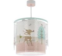 Lampe à suspension - Dalber - Loving Deer - Motif Cerf - L 26 cm - H 25 cm - Blanc et vert