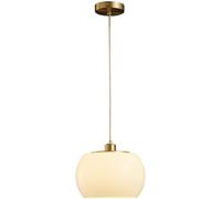 Lampe à Suspension de Plafond en Verre Blanc Lait, éclairage d'îlot de Cuisine, Lampe Suspendue en Laiton de Style Ferme Vintage