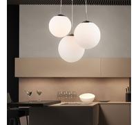 Lampe à Suspension de Salon LED Boule Verre Luminaire Cuisine D 51,5 CM