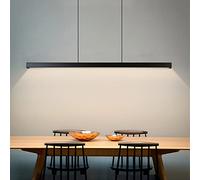Lampe à Suspension décorative Moderne à LED linéaire pour îlot de Cuisine,Suspension contemporaine à intensité Variable,luminaire Suspendu au Plafond Nordique pour Table à Manger,Bureau,Bar-