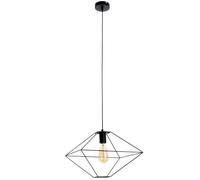 Lampe à suspension dimmable avec télécommande Lampe de salle à manger industrielle Lampe à suspension LED Lampe de salon, RVB à changement de couleur, métal noir, 8,5 W 806lm blanc chaud, LxPxH 36x36x110 cm