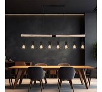 Lampe à Suspension Éclairage/Lampe de Salon Bois 8 à Flammes Lampe H 120 CM