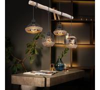 Lampe à Suspension Éclairage/Lampe de Salon Poutres en Bois 4 Flame