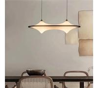Lampe à Suspension en Acrylique Blanc pour Restaurant, Bar, Salon, Chambre à Coucher, Lustre, Ampoule E27, Hauteur réglable, Luxe(Warm Light,80cm)