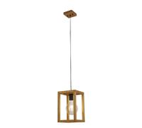 Lampe À Suspension En Bois Bambou B: 20 Cm Carrée Réglable Pour Salle À Manger