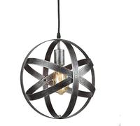 Lampe à Suspension en métal, E27 Socket Rustic Plafond Ringing Pendre Light Light Sphérique Éclairage Industriel SPHIER