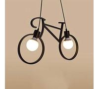 Lampe à Suspension en métal rétro Vintage Durable Personnalité créative Nordique Lustre de vélo Caractéristiques Lampes Chambre d'enfant Restaurant Chambre Couloir Allée Lampe à Suspension de vélo