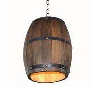 Lampe à Suspension en tonneau de vin Lampe Suspendue en Bois Loft Rétro Plafonnier créatif Éclairage Décoration Artistique pour Salle à Manger Cuisine Restaurant Salon Café Bar Boutique Guerre